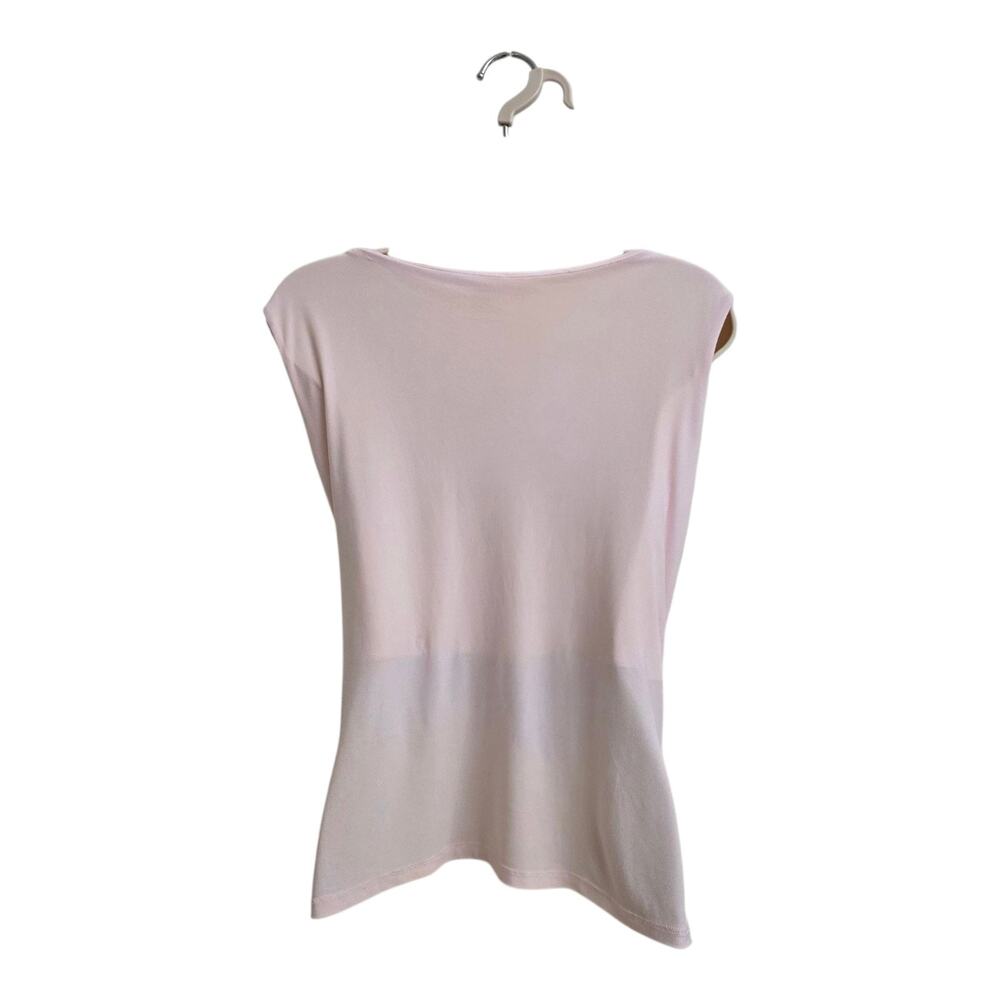 Y2K Vol 1 Demure Blush Pink Sleeveless Blouse Minimalist Chic Light And Flowy - Picture 4 of 6